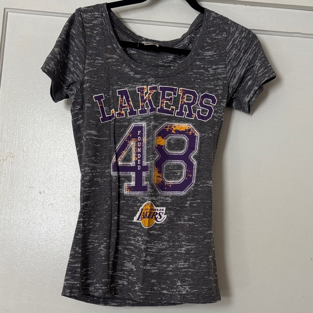 NBA Gray T-Shirt with Blue Logo
